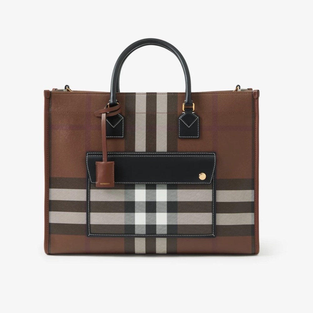 Burberry Medium Freya Tote Dark Birch